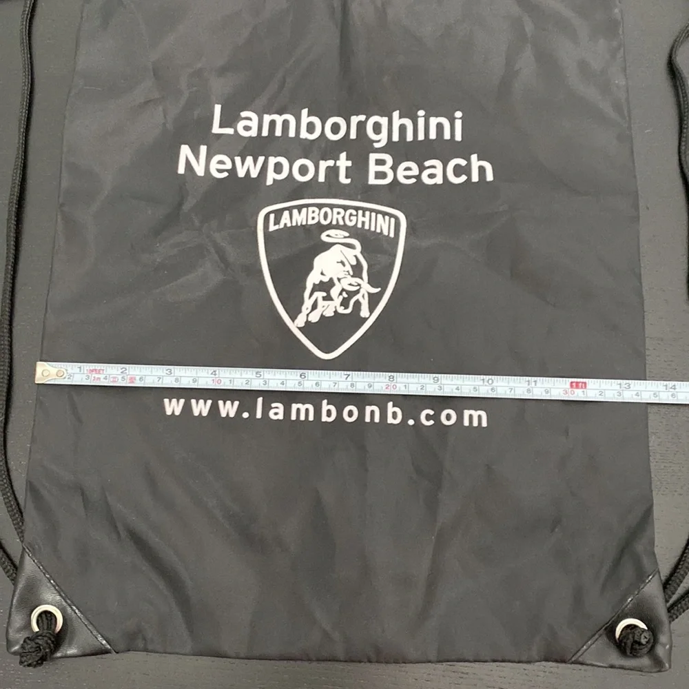 Lamborghini Newport Beach Nylon Backpack with Leather Trim